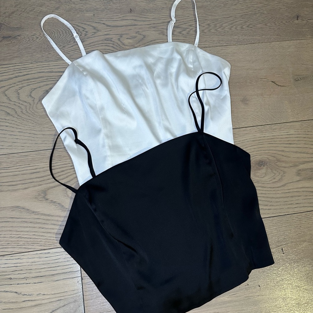 ARITZIA Satin Spaghetti Strap Crop Tops (2)